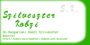 szilveszter kobzi business card